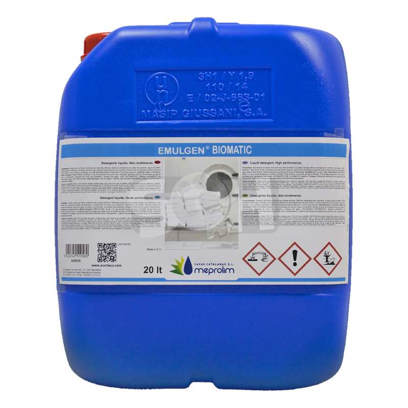 Detergente líquido enzimático BIOMATIC EASYFLOW BPA 20LT - SOHigiene