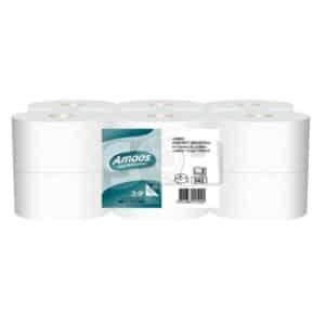 Papel Higiénico Jumbo Amoos 2F 12 Rolos 120MT