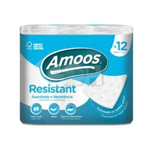 Papel Higiénico Resistant Amoos 2F 108 Rolos 130MT