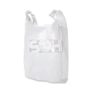 Sacos Plástico Alça Branco 30x40 C/ 55 microns